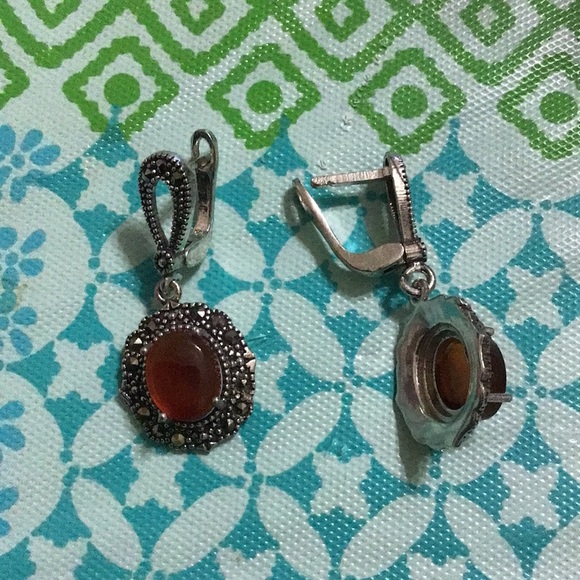 New Sterling Silver Agate gemstone Necklace Set - Picture 6 of 10